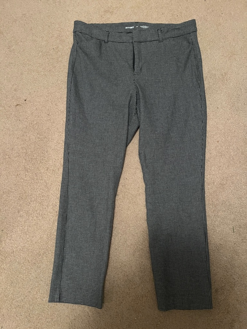 Old Navy Black & White Micro-Check Women's Dress Pants